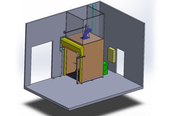 3D Process -cabine de séchage Modélisation cabine de séchage