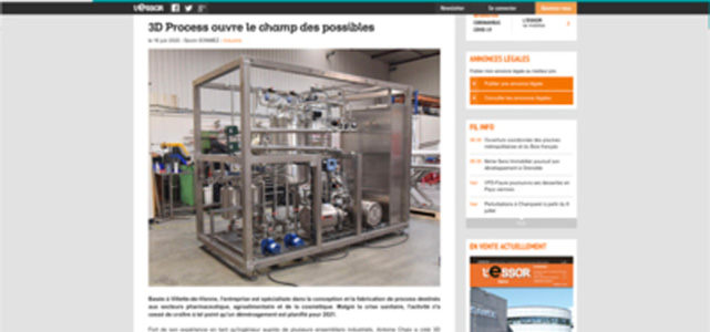 Le journal l'Essor parle de la croissance de notre activité